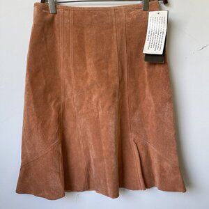 Vintage Brandon Thomas A Line Suede Skirt size 8